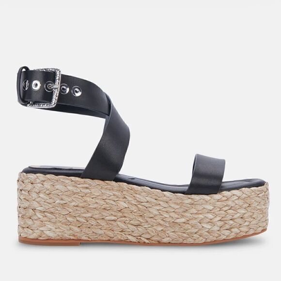 Dolce Vita Cannes Sandals- Black leather - Picture 1 of 8